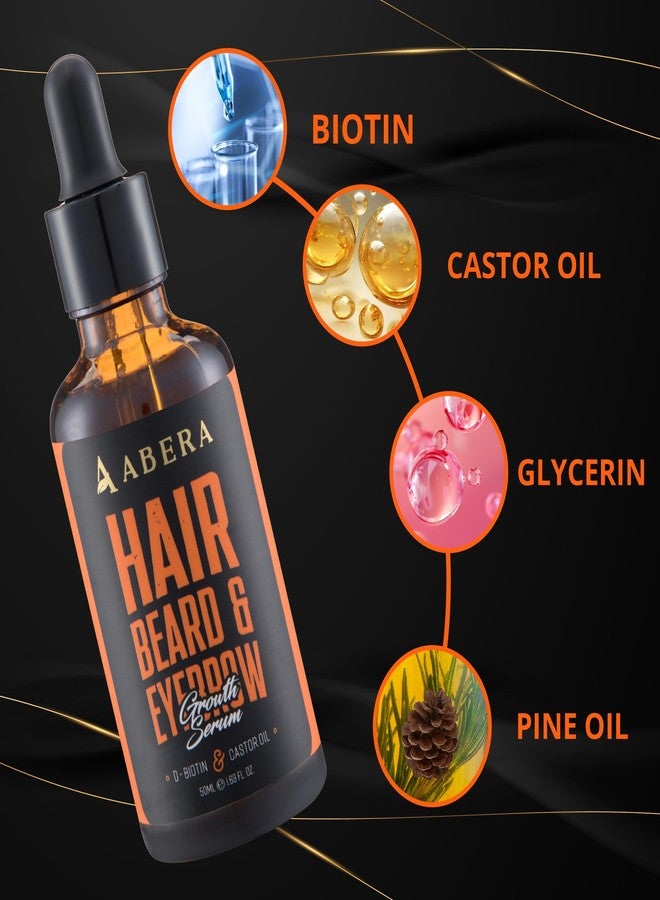 Abera Hair Growth Serum 1.69 fl oz for Hair Loss, Natural Hair Regrowth Treatment for Hair & Beard with Biotin & Castor Oil | Extra Strength & Bigger Size - Image 2